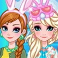 Frozen Sisters Easter Fun